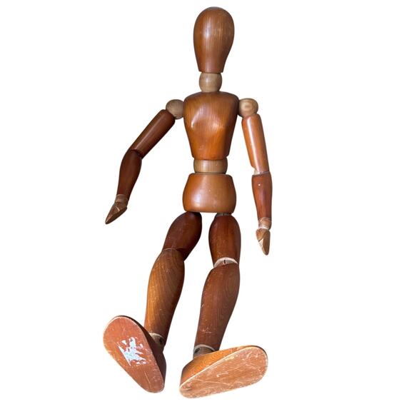 Vintage large wooden articulated artist mannequin - Picture 2 of 9
